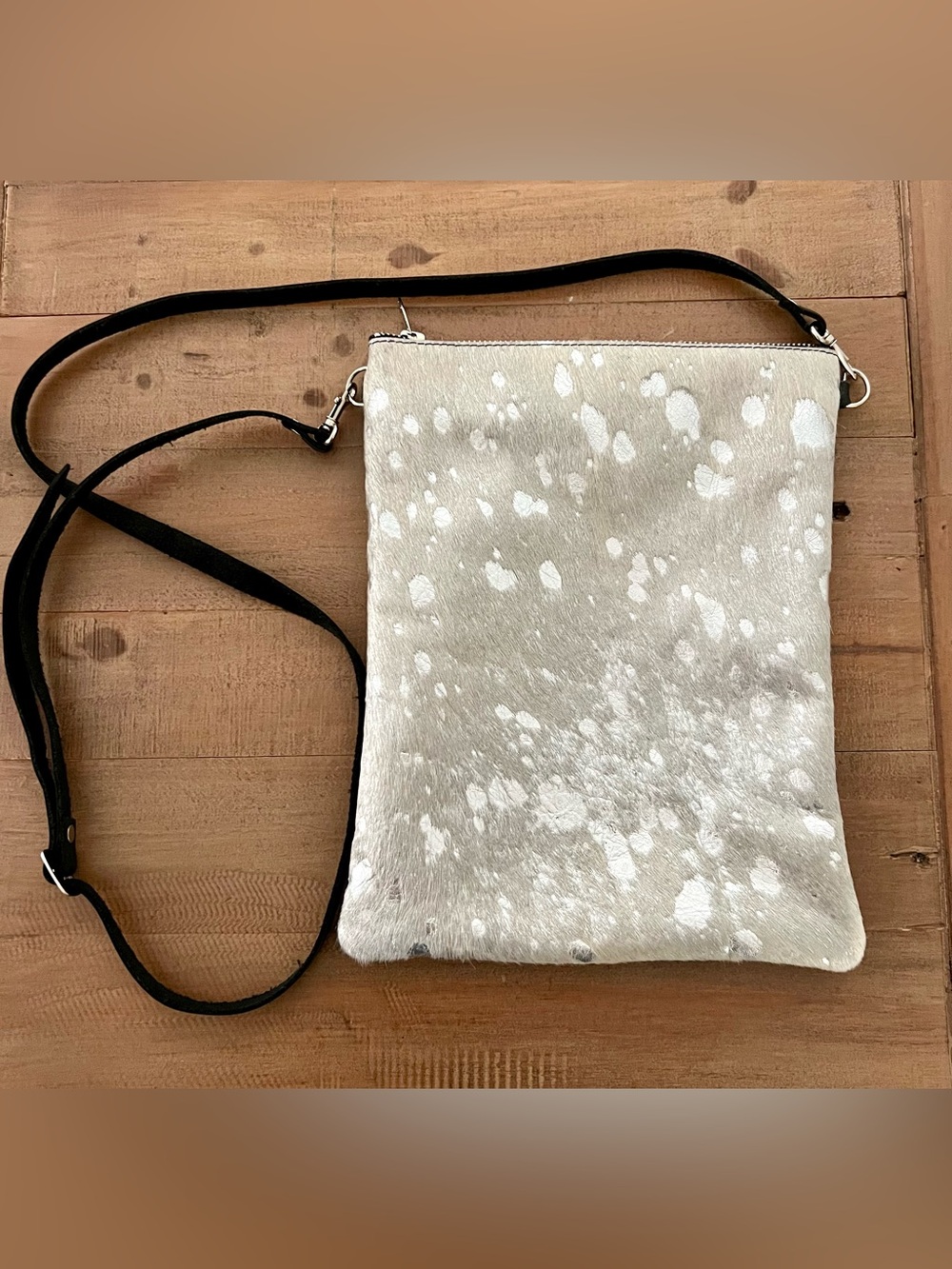 NWOT “ Splatter Hair” Leather Crossbody